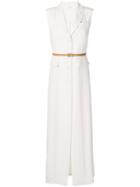 P.a.r.o.s.h. Belted Crepe Dress - White
