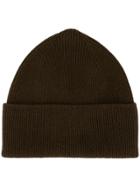 Margaret Howell Ribbed Knit Beanie - Brown