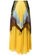Jil Sander Asymmetric Knitted Skirt - Yellow & Orange