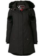 Moose Knuckles Zipped Fur-trim Coat - Black