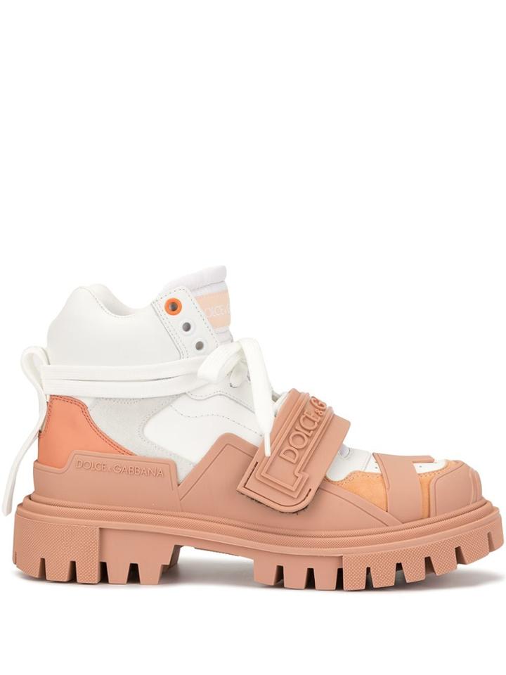 Dolce & Gabbana Trekking Ankle Boots - White