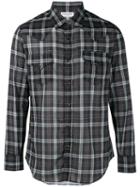 Saint Laurent Western Plaid Shirt, Men's, Size: Small, Black, Cotton