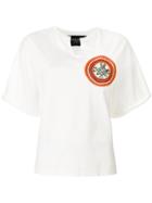 Mr & Mrs Italy Patched Split Neck T-shirt - White