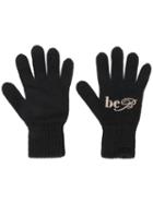 Be Blumarine Logo Print Gloves - Black