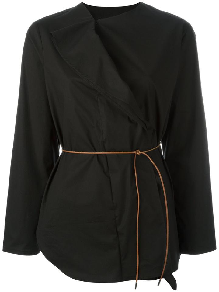 Fabiana Filippi Belted Wrap Shirt - Black