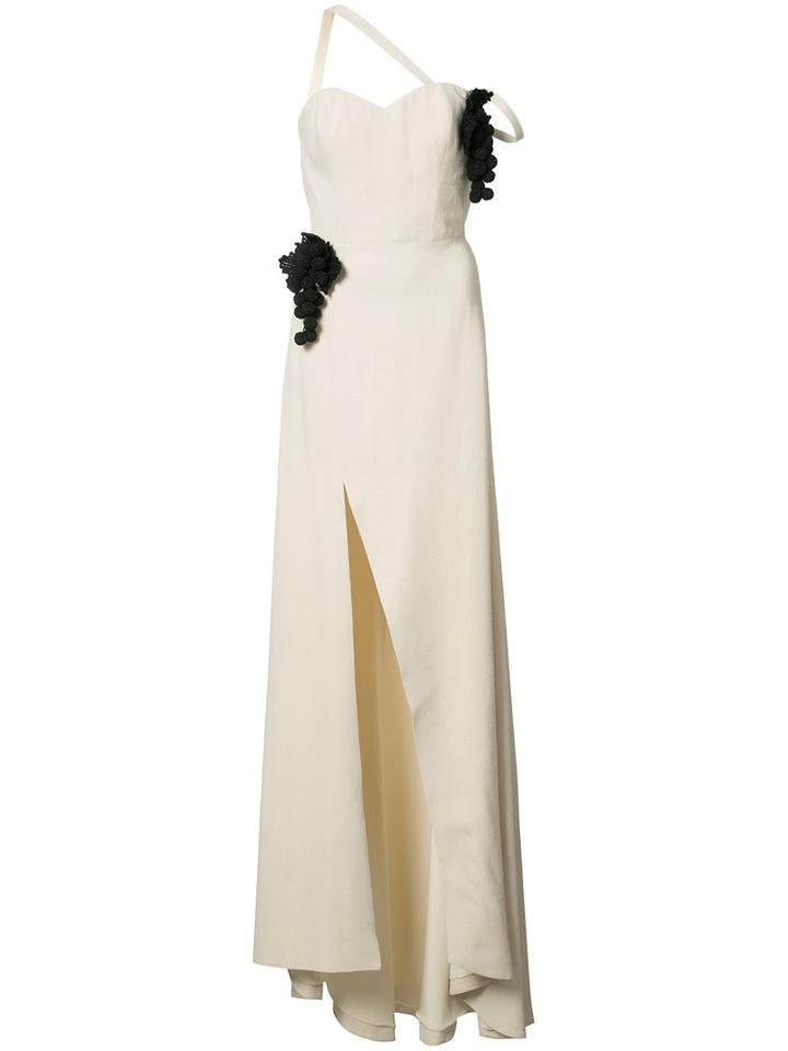 Rosie Assoulin - Grape Appliqué Gown - Women - Cotton - 2, Nude/neutrals, Cotton