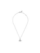 Vivienne Westwood Crystal Logo Pendant Necklace - Silver