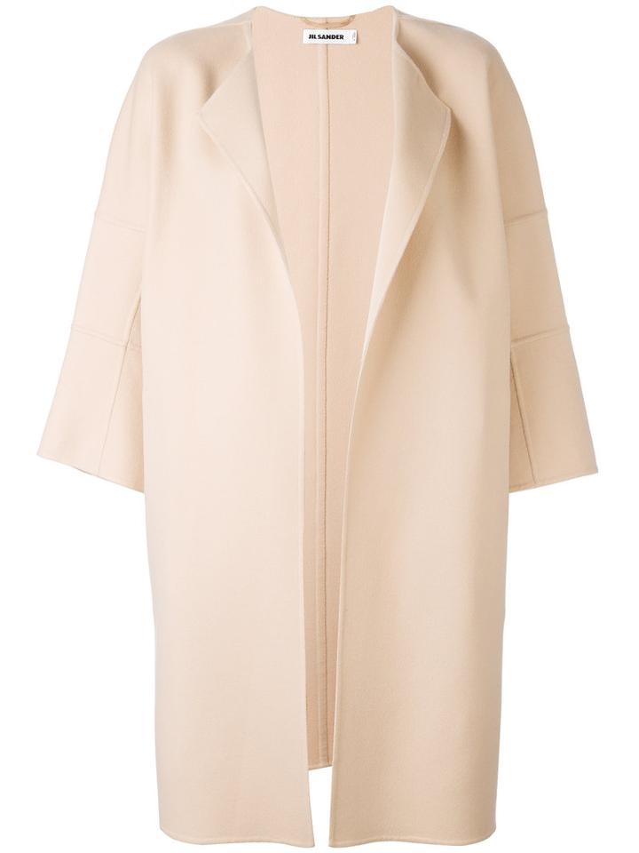 Jil Sander - Oversized Coat - Women - Cashmere - 42, Women's, Nude/neutrals, Cashmere