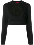 Moncler Sheer Logo Patch Sweatshirt - Black
