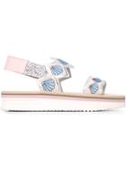 Markus Lupfer Sling-back Shell Sandals, Women's, Size: 40, Pink/purple, Calf Leather/polyurethane/rubber
