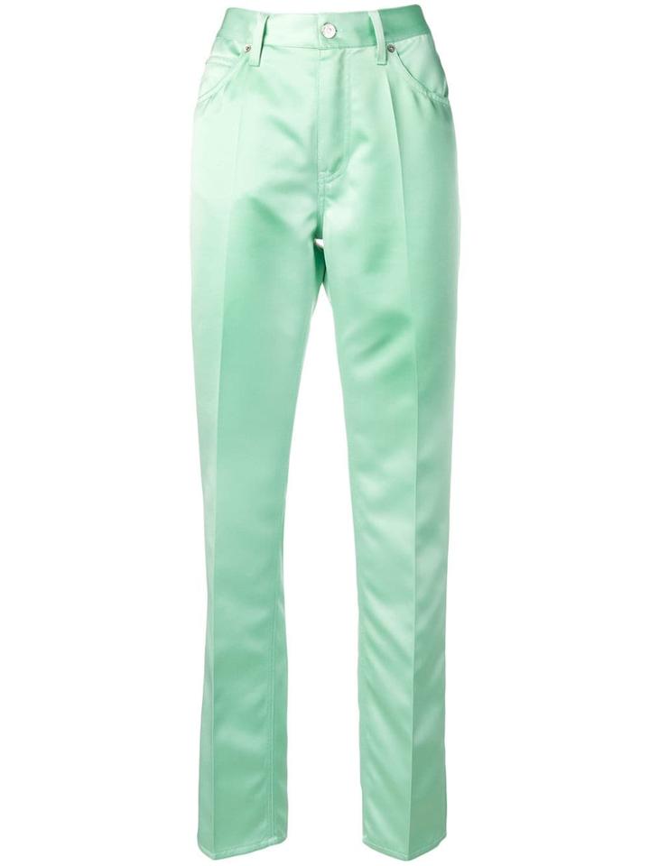 Mm6 Maison Margiela Straight Leg Trousers - Green