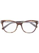 Salvatore Ferragamo Eyewear Cat Eye-frame Optical Glasses - Brown