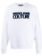 Versace Jeans Couture Logo Crew Neck Sweatshirt - White