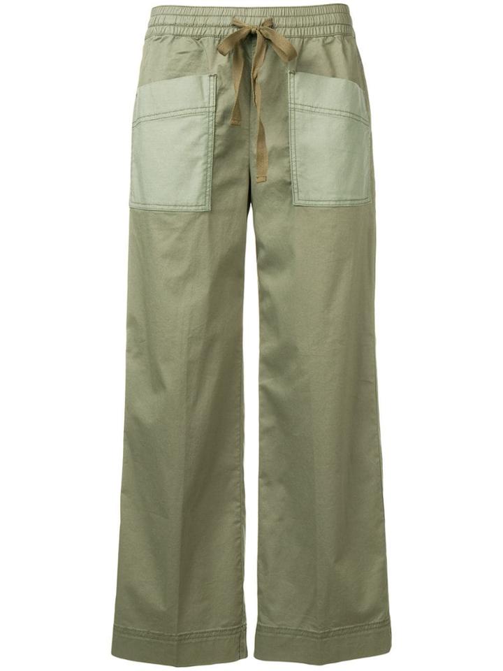 Tory Burch Twill Cargo Trousers - Green