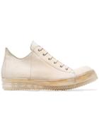 Rick Owens Off-white Low-top Leather Sneakers - Neutrals