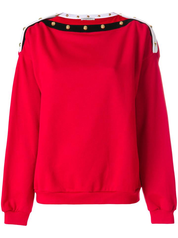Philosophy Di Lorenzo Serafini Long Sleeved Button Jumper - Red
