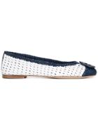 Tory Burch Woven Ballerina Flats - Blue