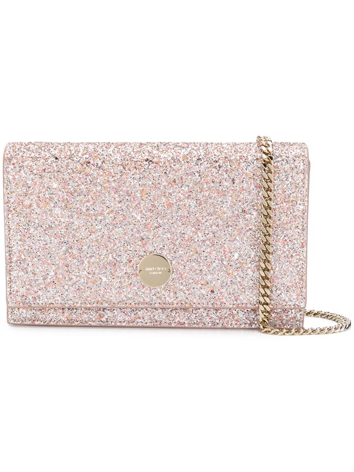 Jimmy Choo Florence Glitter Clutch - Pink & Purple