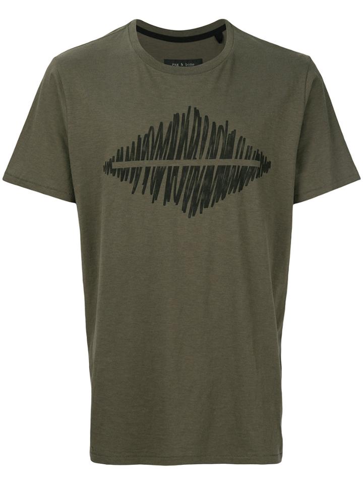 Rag & Bone Printed T-shirt - Green