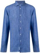 Cenere Gb Woven Button Down Shirt - Blue