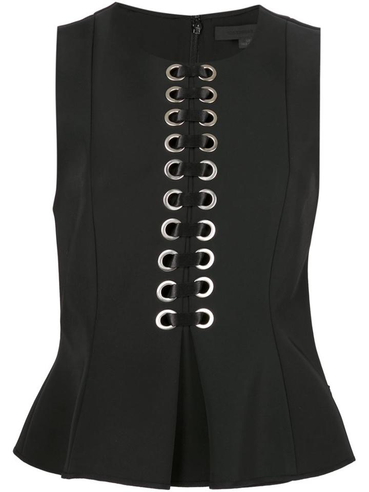 Alexander Wang Lace-up Peplum Top