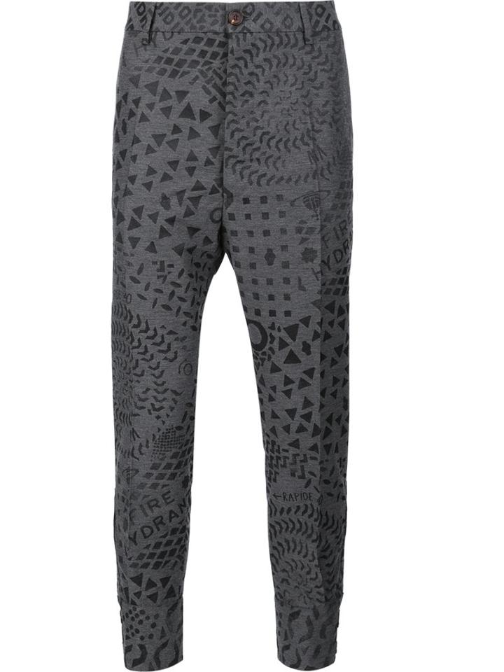 Vivienne Westwood Man Buckle Cuff Trousers, Men's, Size: 50, Grey, Cotton/acrylic/polyester/wool