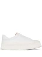 Jil Sander Low-top Flatform Sneakers - White