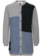 Curieux Cashmere Multi Fabric Cardigan - Multicolour