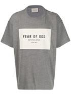 Fear Of God Logo Printed T-shirt - Grey