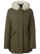 Woolrich Coyote Fur Trim Padded Parka