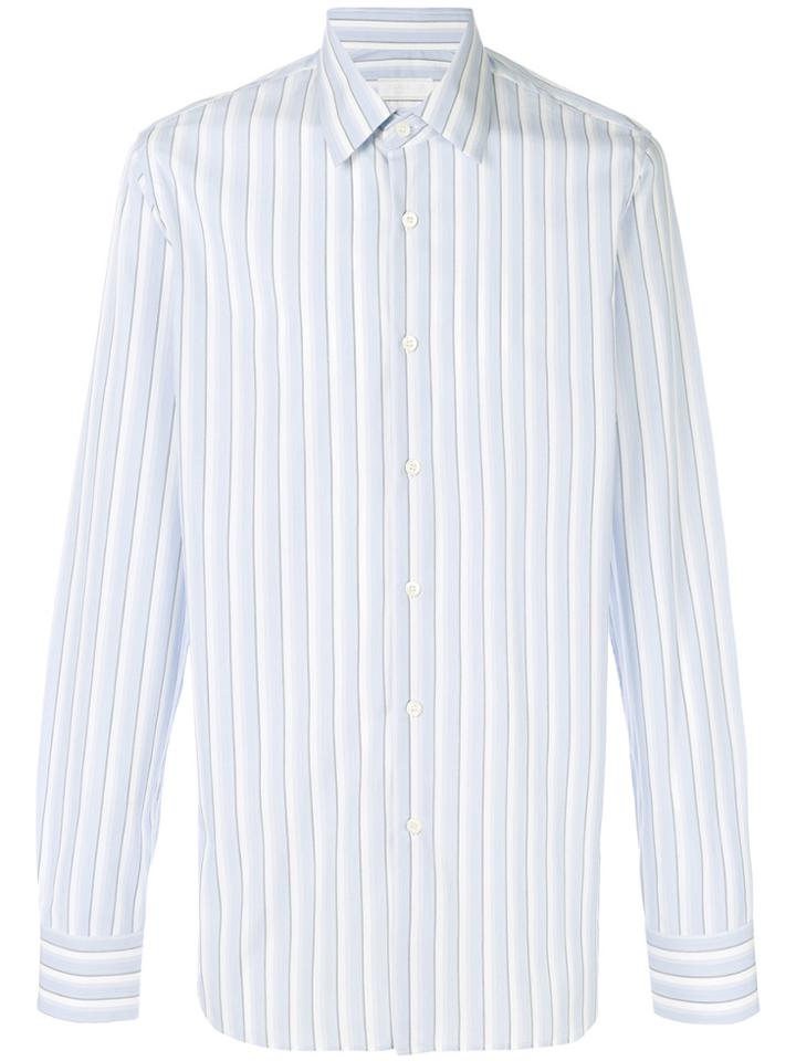 Prada Striped Formal Shirt - Blue
