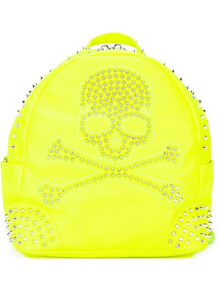 Philipp Plein Pirate Backpack, Yellow/orange, Polyurethane/polyester