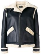 Ps By Paul Smith Faux Leather Jacket - Blue