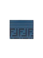 Fendi Ff Logo Card Holder - Blue