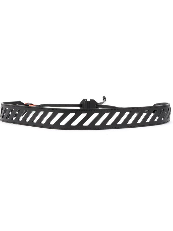 Off-white Diagonal Cut-out Belt - Black
