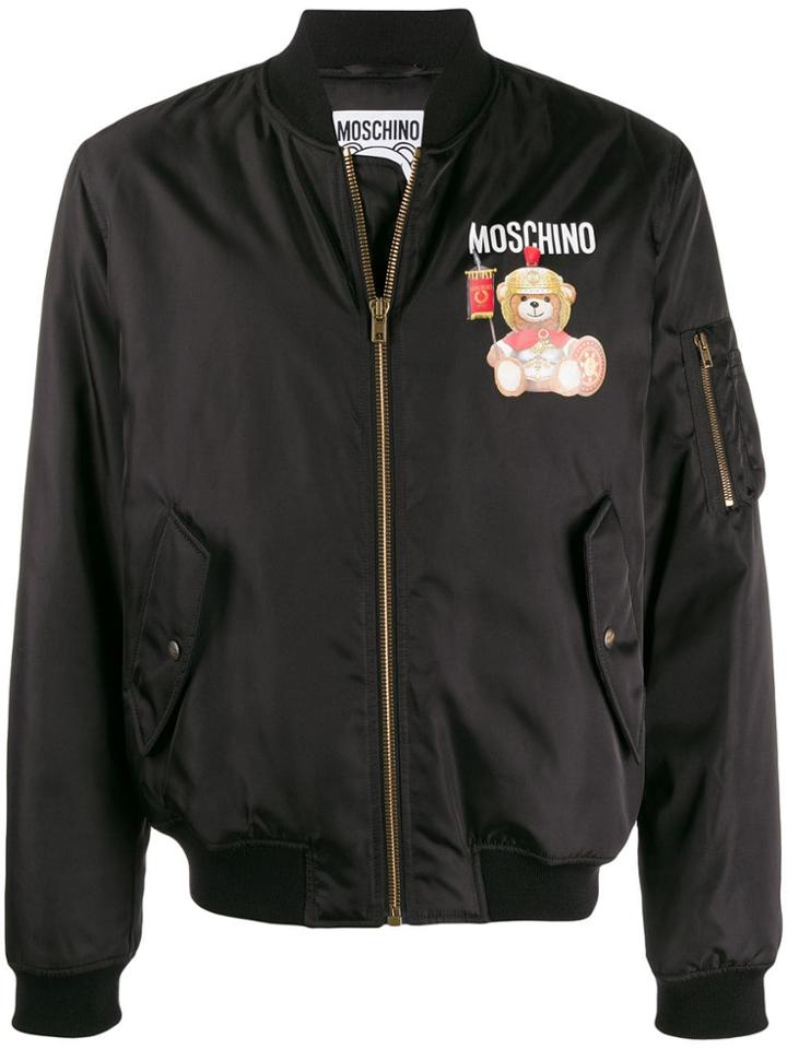 Moschino Teddy Bear Bomber Jacket - Black
