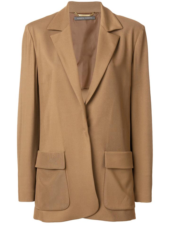 Alberta Ferretti Unlined Blazer - Brown