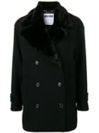 Moschino Winter Double-breasted Coat - Black