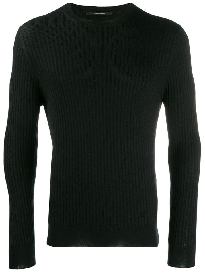 Tagliatore Ribbed Sweatshirt - Black