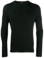 Tagliatore Ribbed Sweatshirt - Black
