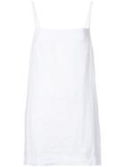 Venroy - Eyelet Lace-up Back Dress - Women - Linen/flax - S, White, Linen/flax