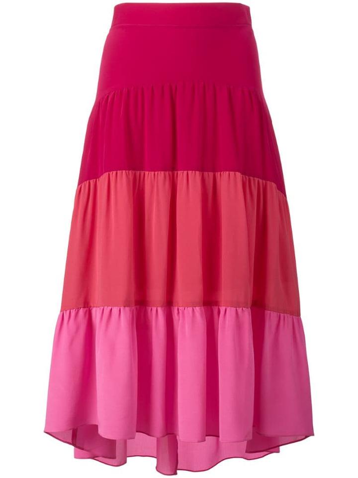 Peter Pilotto Tiered Asymmetrical Skirt - Pink