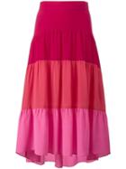 Peter Pilotto Tiered Asymmetrical Skirt - Pink