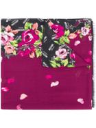 Moschino Graphic Print Logo Scarf - Purple
