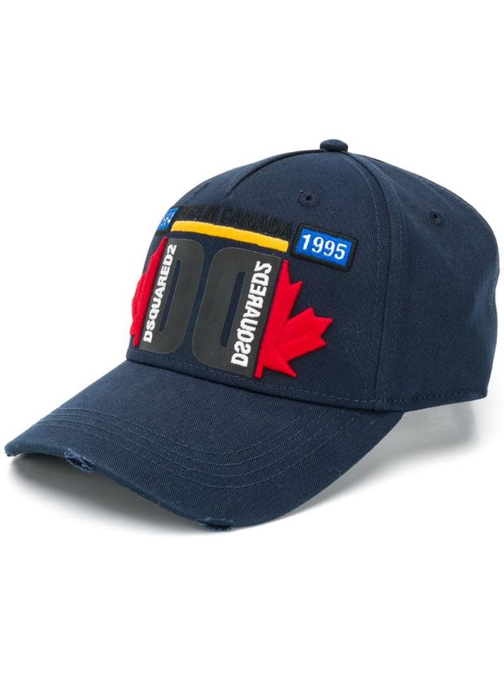 Dsquared2 Canada Embroidered Baseball Cap - Blue