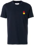 Ami Alexandre Mattiussi Crewneck T-shirt Smiley Patch - Blue