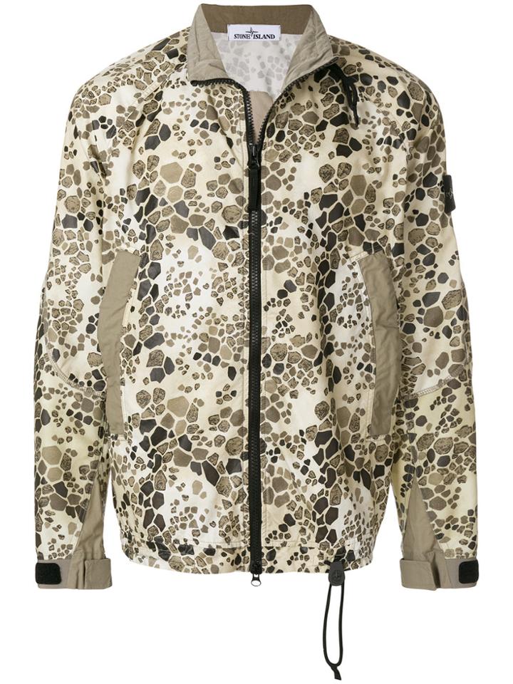 Stone Island Alligator Camouflage Bomber Jacket - Nude & Neutrals