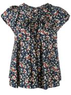 Isabel Marant - Rayner Top - Women - Silk - 38, Blue, Silk