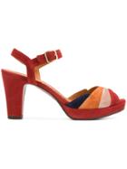 Chie Mihara Colour-block Ankle Strap Sandals - Yellow & Orange