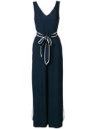 Dvf Diane Von Furstenberg Tie Waist Maxi Dress - Blue